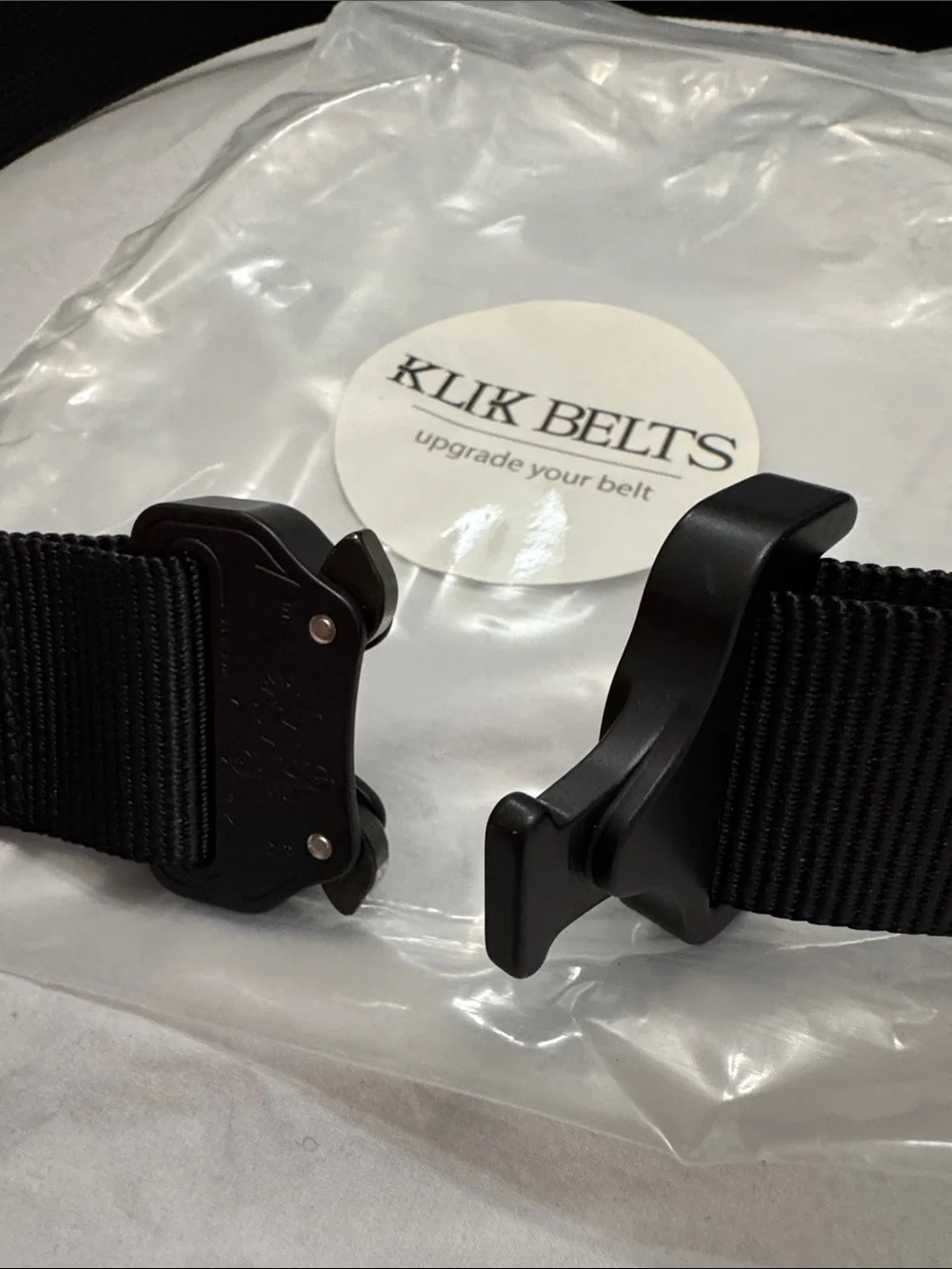 KLIK BELTS 1 1/2” Black Tactical Webbing Belt